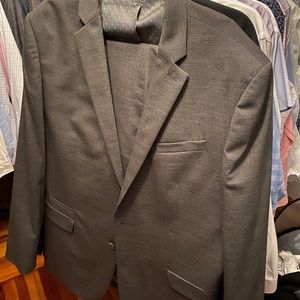 Express Suit (slim) grey w/black